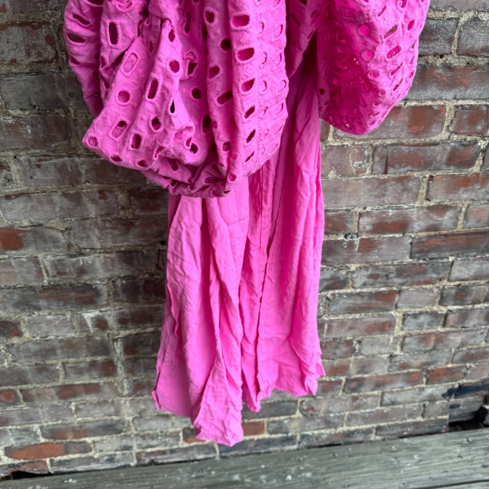 NWT Anthropologie Somerset Maxi Dress Eyelet Edition PINK - Picture 5 of 10